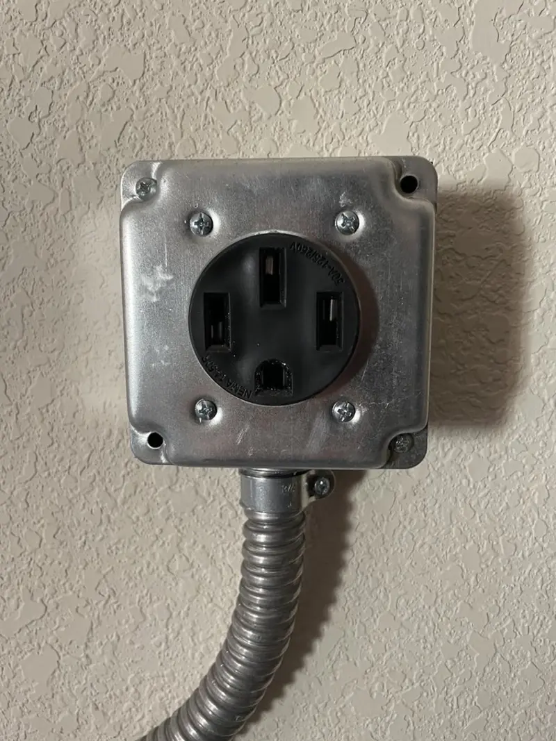 NEMA 14-50 outlet installed for Smart Home Electrical in Perkins